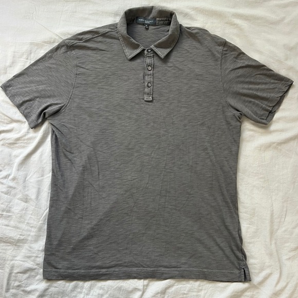 ROBERT BARAKETT Polo Mens XL Gray Short Sleeve Shirt 100% Cotton Casual 42219 - Picture 2 of 12